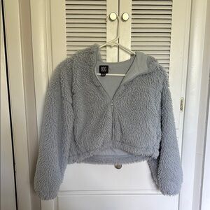 BDG Soft Blue Fleece Hoodie